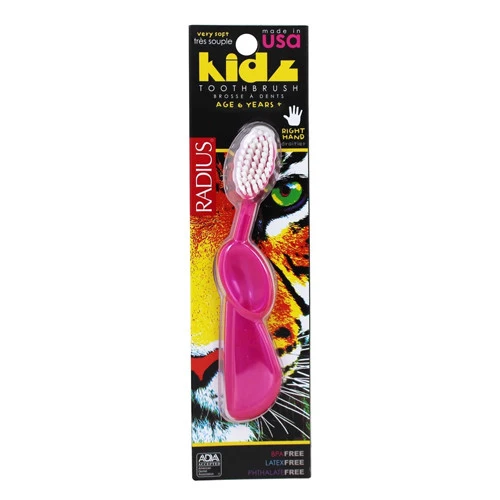 Sophisticated Radius Kidz Right Hand Toothbrush Colors May Vary - 1 Ea Lightweight