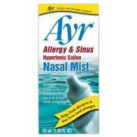 Breathable Ayr Allergy And Sinus Hypertonic Saline Nasal Mist - 50 Ml Reliable