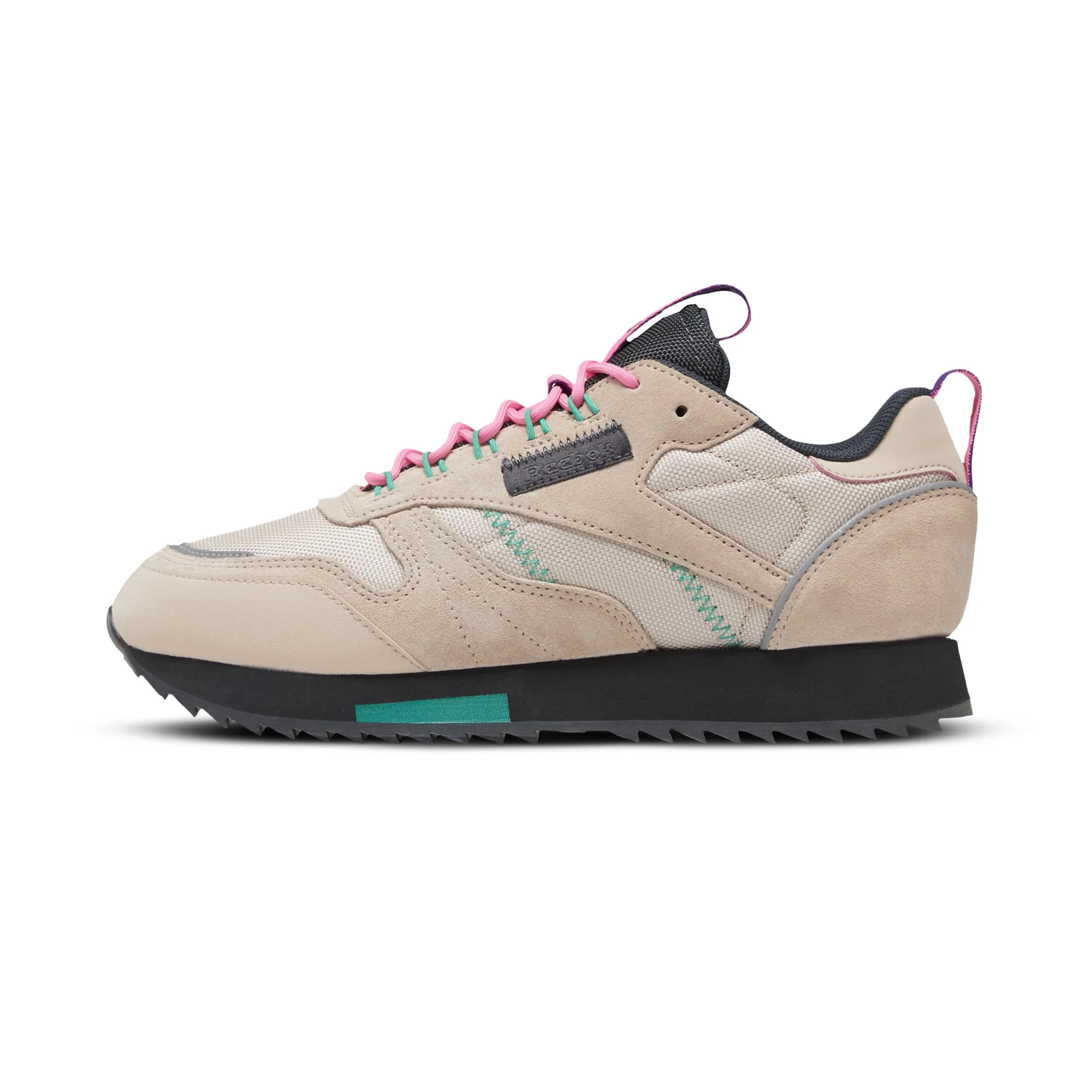 Solid Reebok Women's Cl Leather Ripple Trail Sneakers Classic