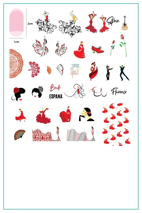 Expertly Made Dance with Spain CjSLC-60 - Clear Jelly Stamping Plate Effective
