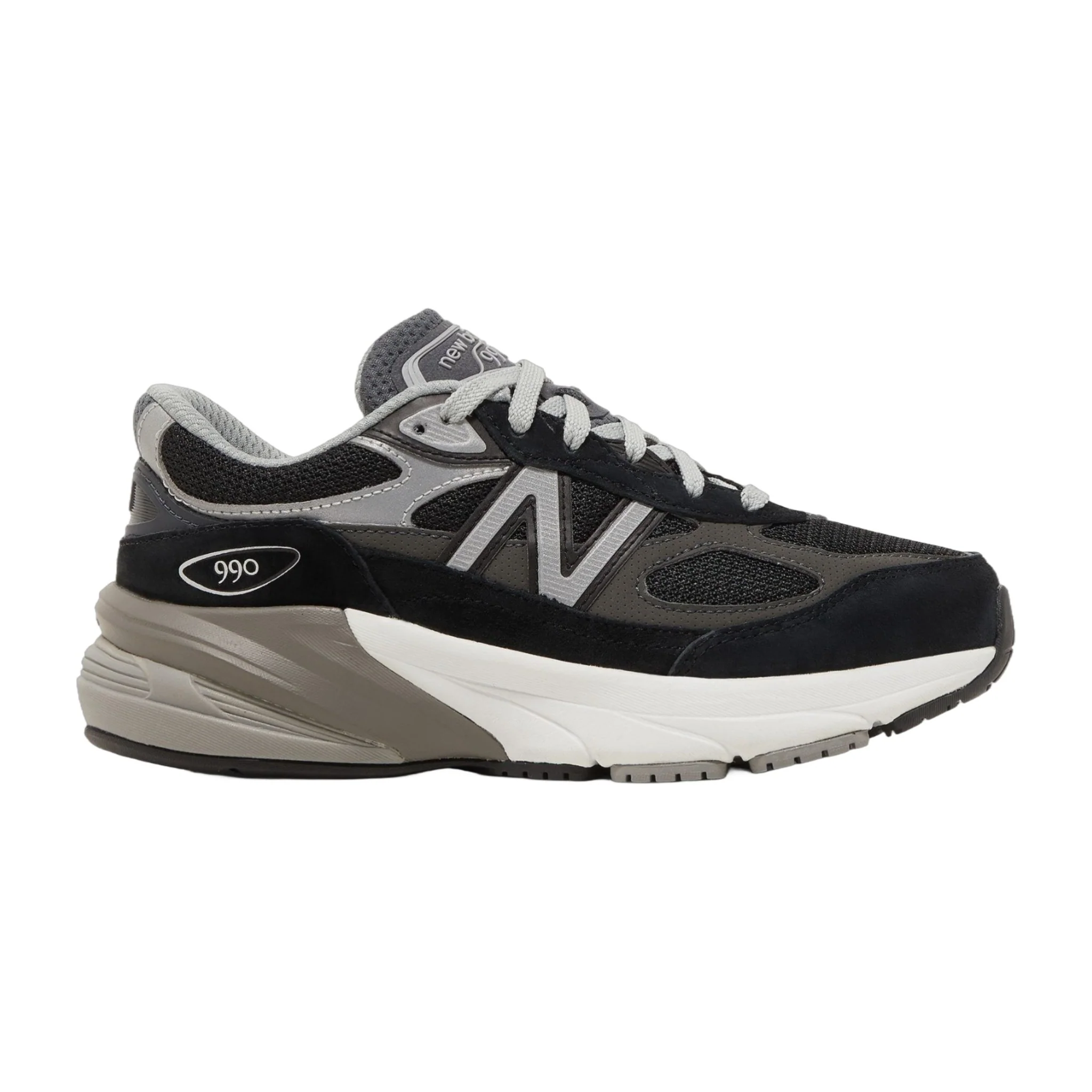 Optimized Grade School New Balance FuelCell 990v6 - Black Silver Certified