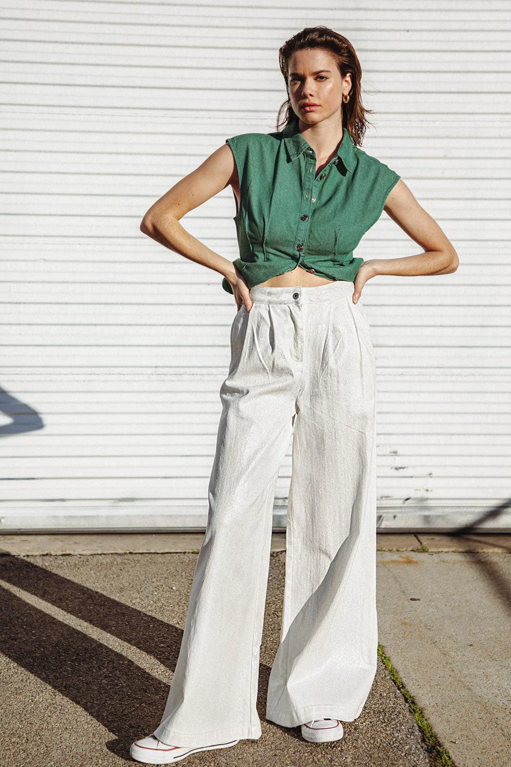 Elegant Staple Moment Denim Twill Pants Contemporary