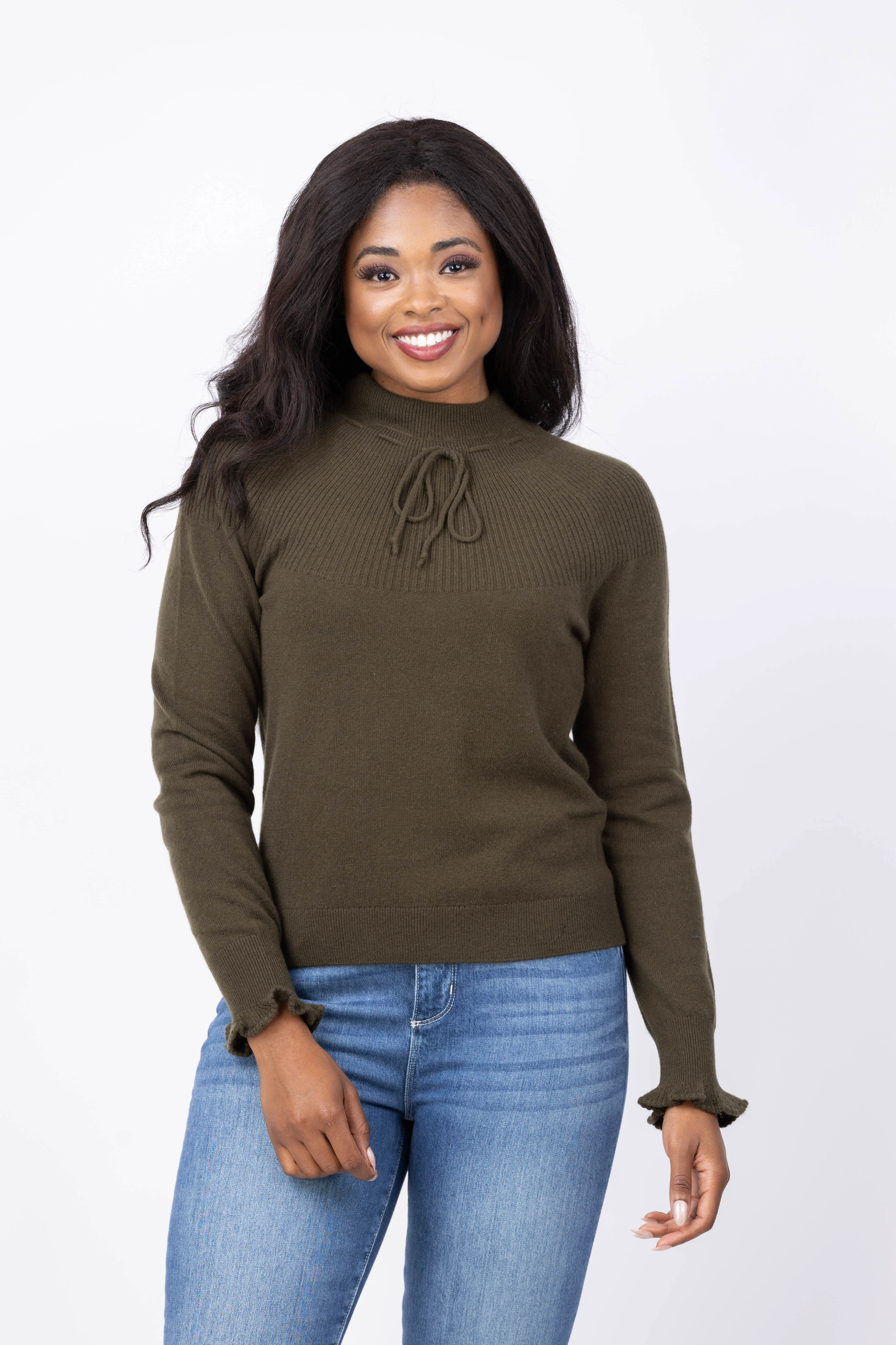 Eco-Friendly Ulla Johnson Maisie Cashmere Turtleneck in Hunter Optimized
