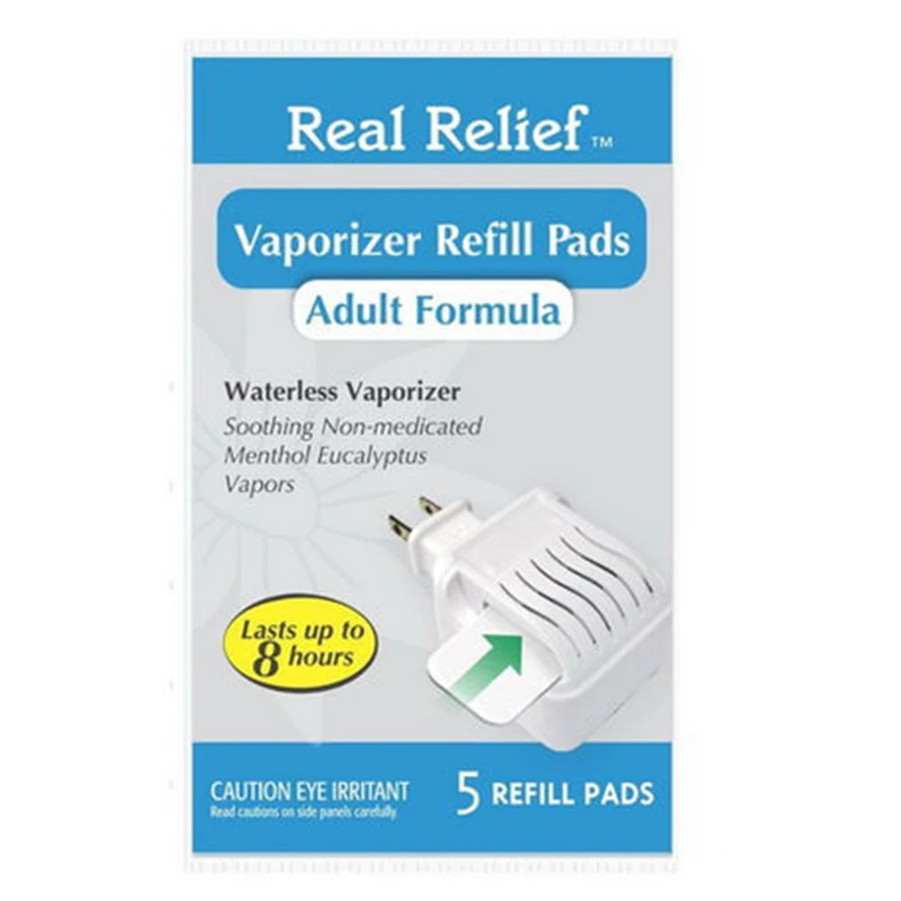 Fashionable Relief Plug In Waterless Vaporizer with 5 Non Medicated Menthol and Eucalyptus Vapor Refills Set 1Ea Specialty