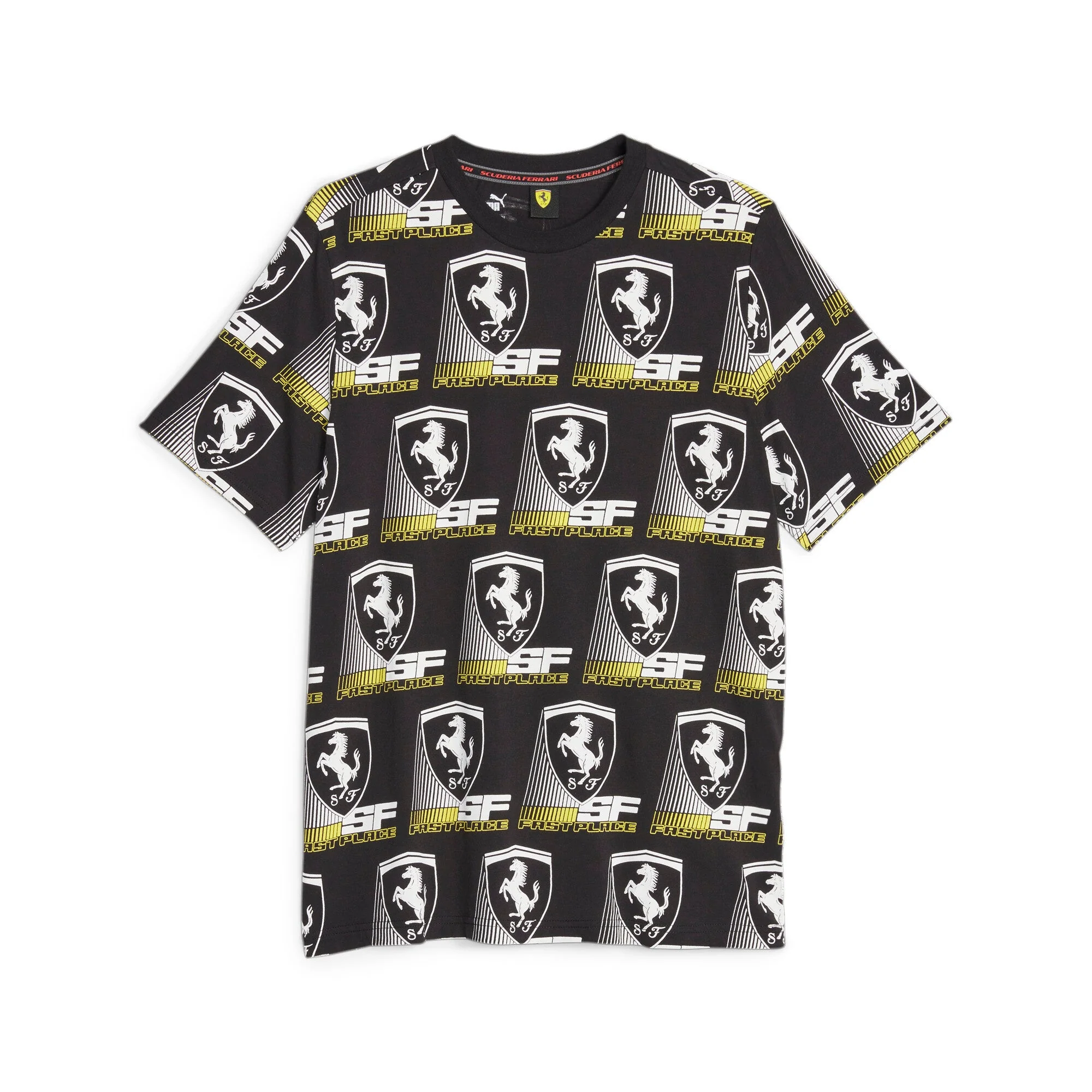 Breathable Puma Men's Ferrari Race Aop Tee 2 Tops Sustainable