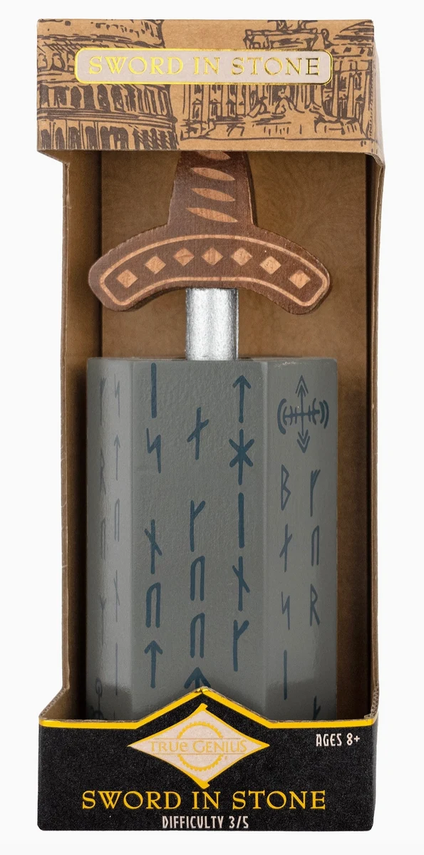 Fine Crafted True Genius Sword in the Stone Puzzle Fashionable