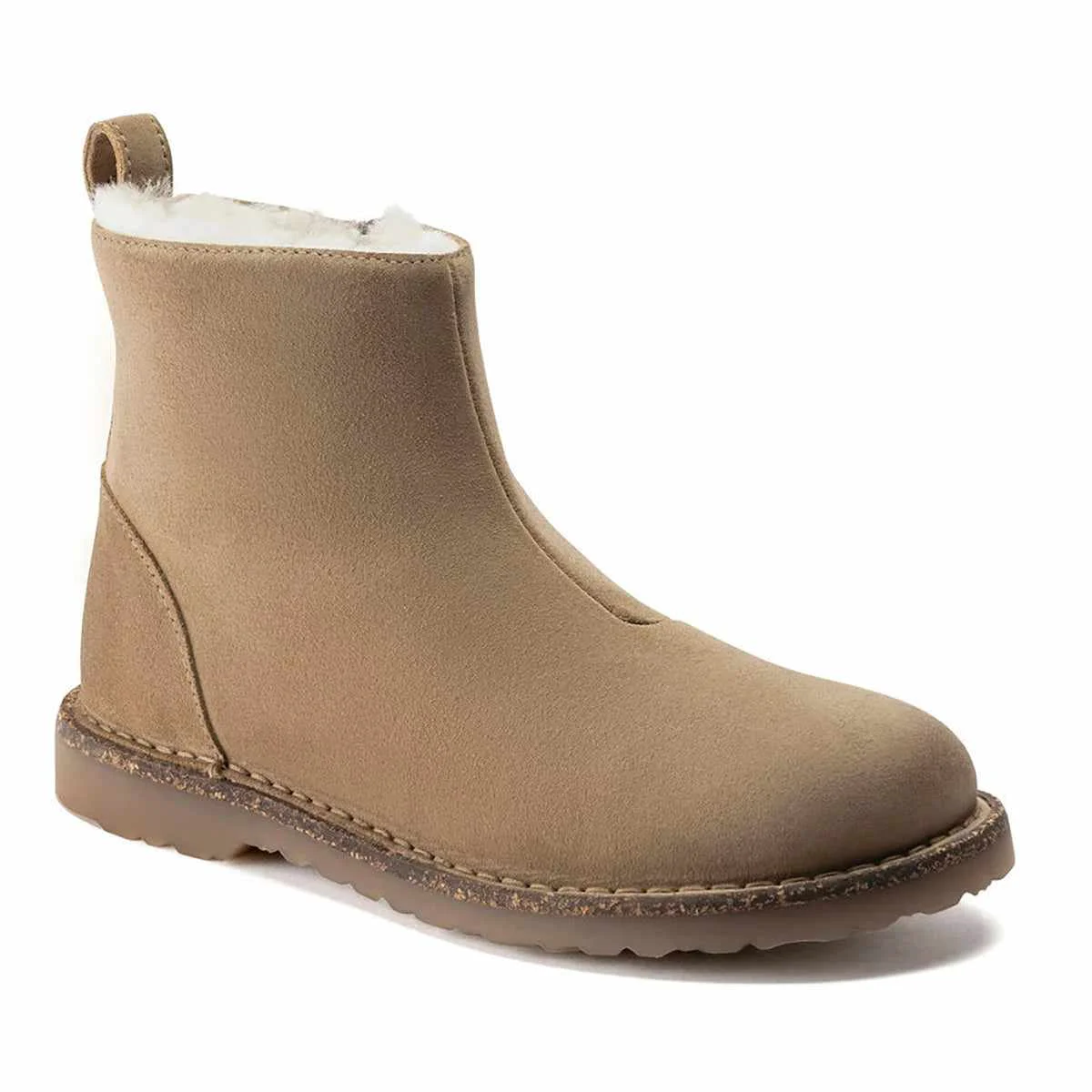 Sustainable Birkenstock Women's Melrose Shearling Suede Leather Ginger Booties Casual