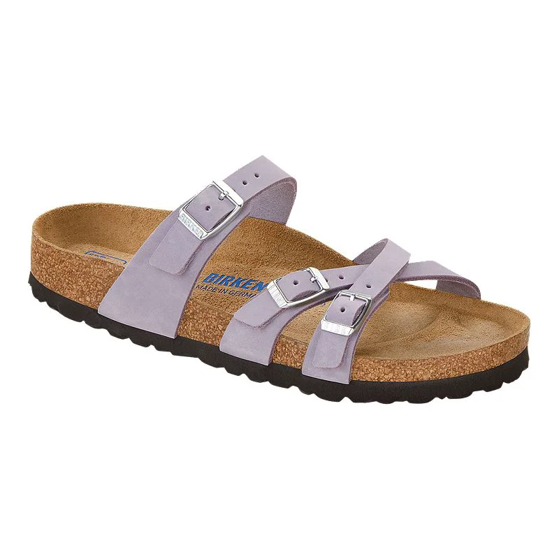 Contemporary Birkenstock Unisex Franca Nubuk Leather SF Purple Fog Casual
