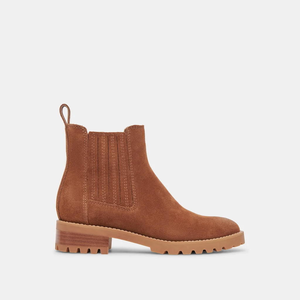 Relaxed Dolce Vita Fraya Boots in Brown Detailed