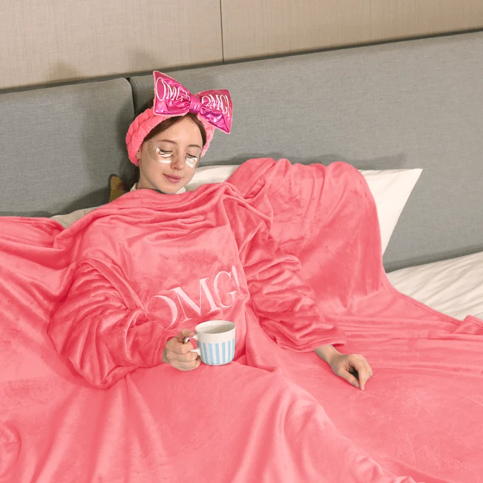 Unique O.M.G. Hug Me Spa Blanket Pink Premium Material