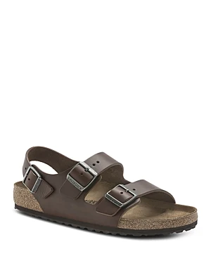 Certified Birkenstock Milano Leather Vintage Sandals Regular Traditional