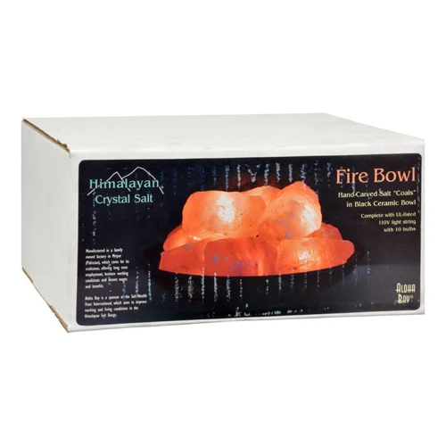 Consistent Himalayan Crystal Salt Fire Bowl 8 Inches With Stones By Aloha Bay 1 ea Excellent