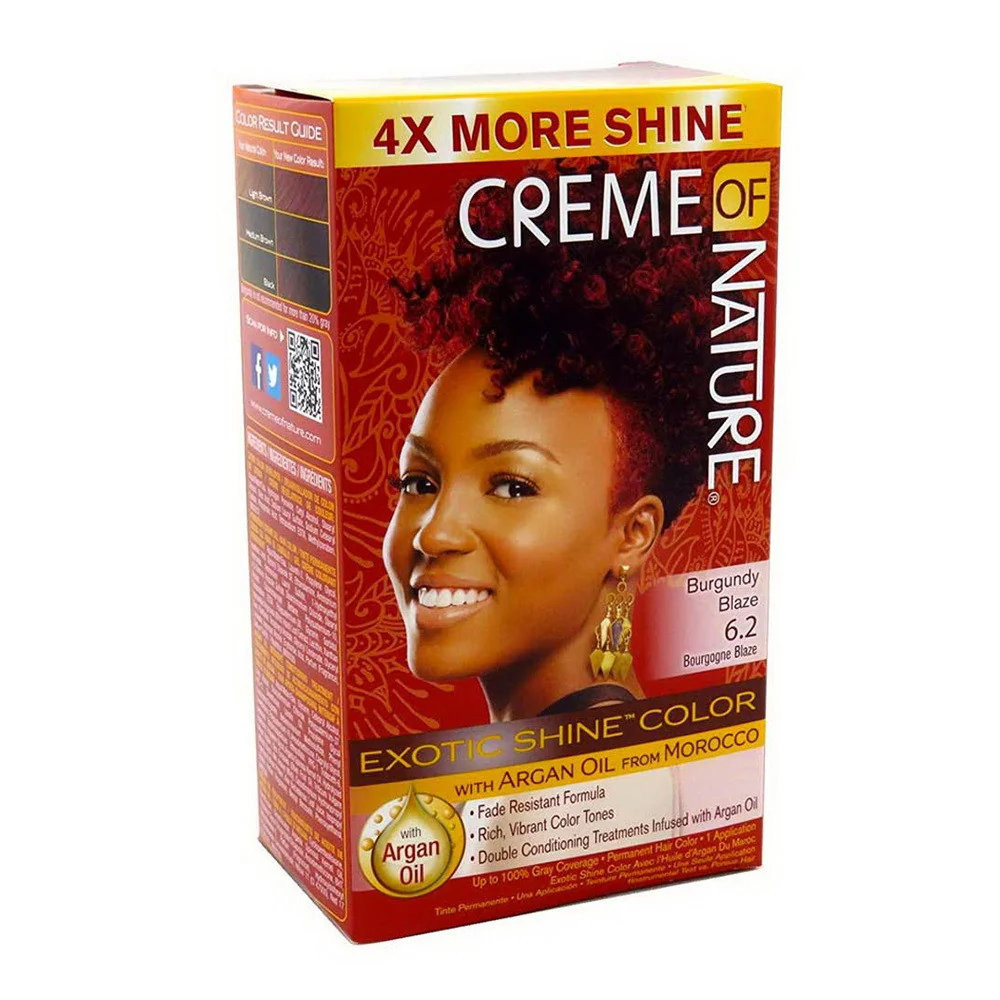 Certified Creme of Nature Exotic Shine Hair Color with Argan Oil 6.2 Burgundy Blaze 1 Ea Outstanding