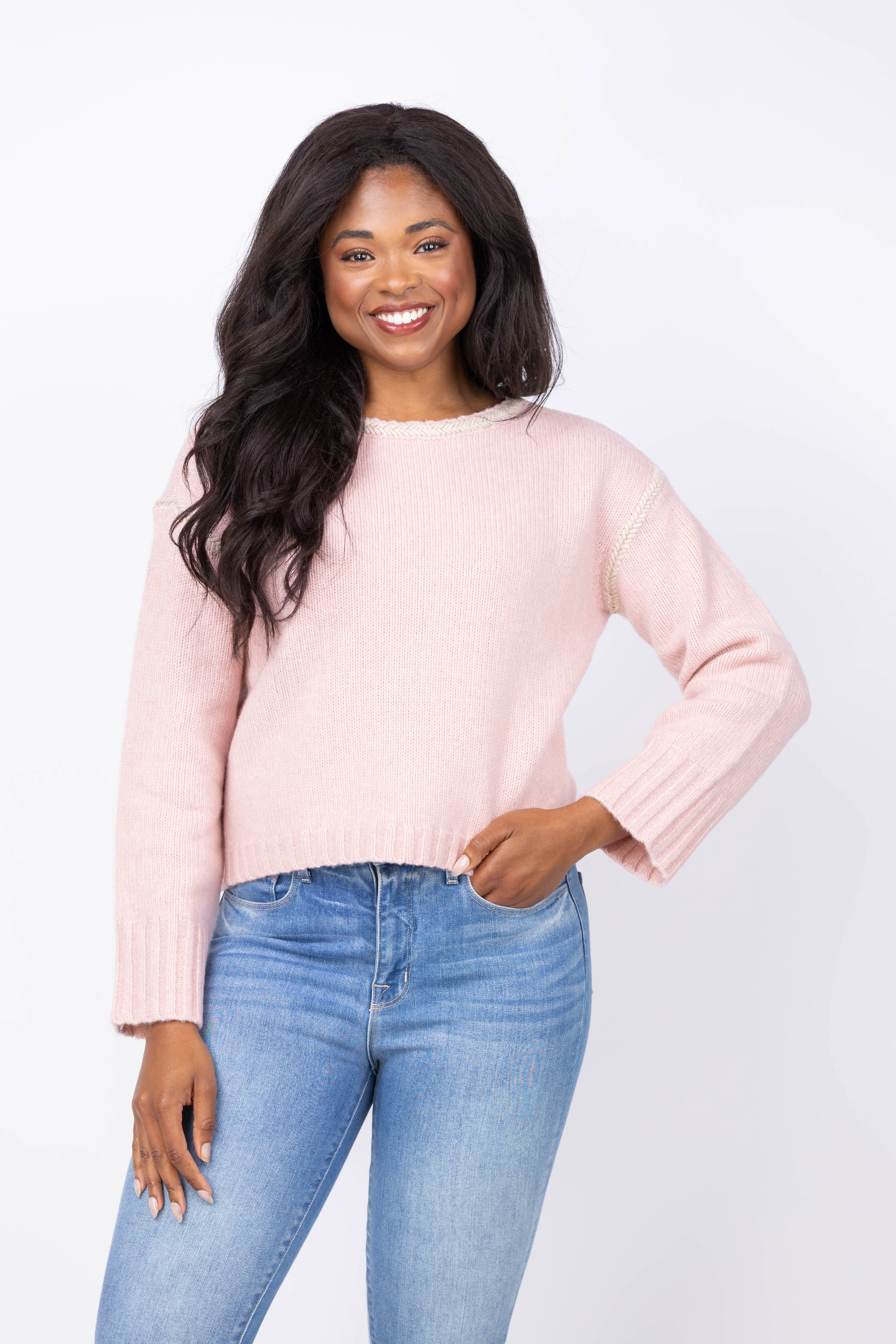 Artisan DH New York Seraphina Sweater in Petal Combo Environmentally Friendly