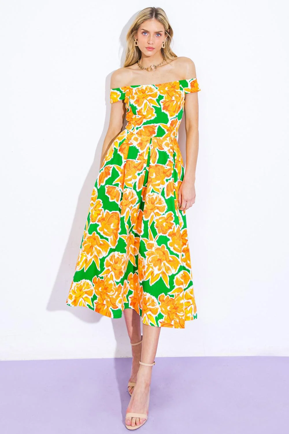 Crafted Where I Want to Be Twill Midi Dress Certified