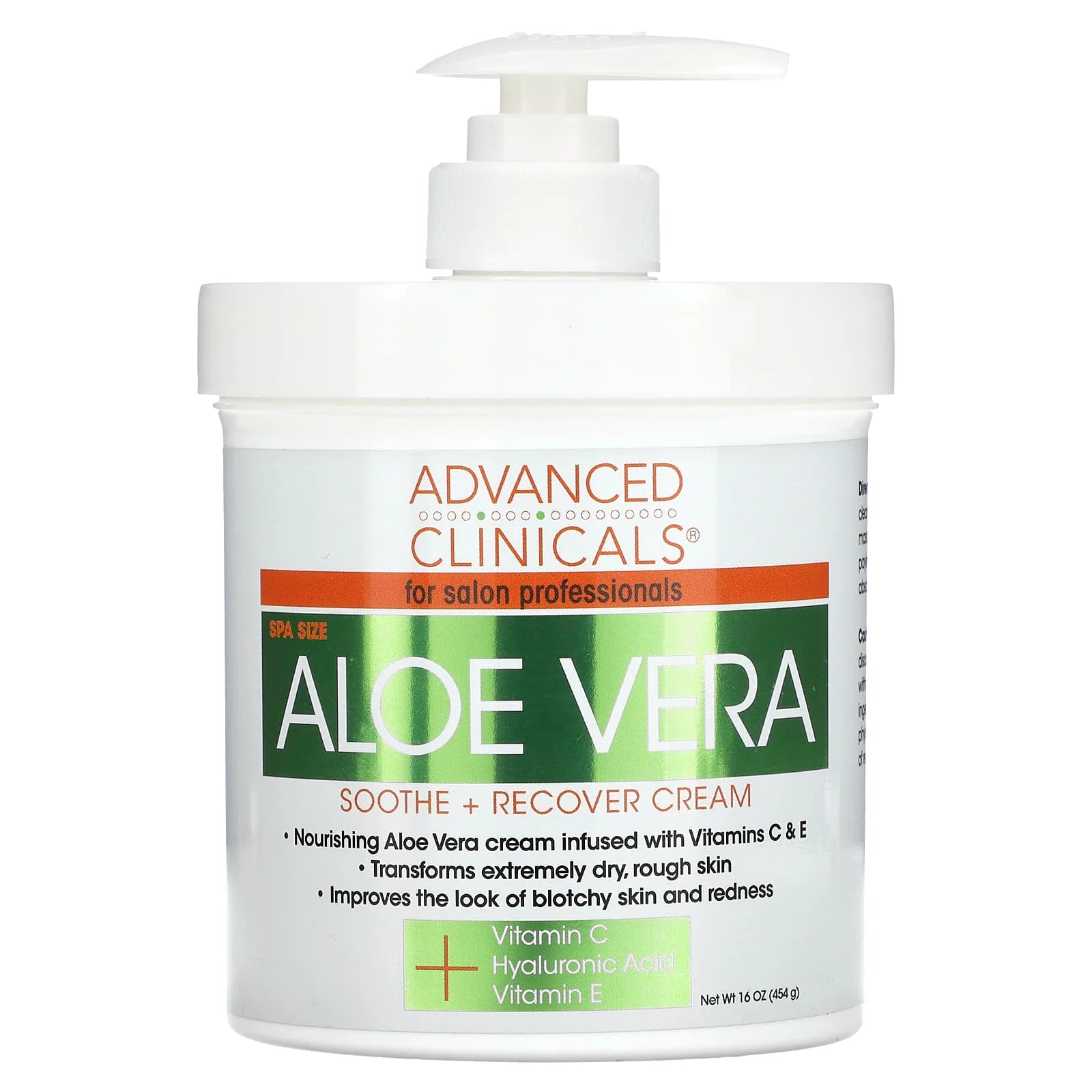 Smooth ADVANCED CLINICALS ALOE VERA SOOTHE RECOVER CREAM SPA SIZE High-Grade