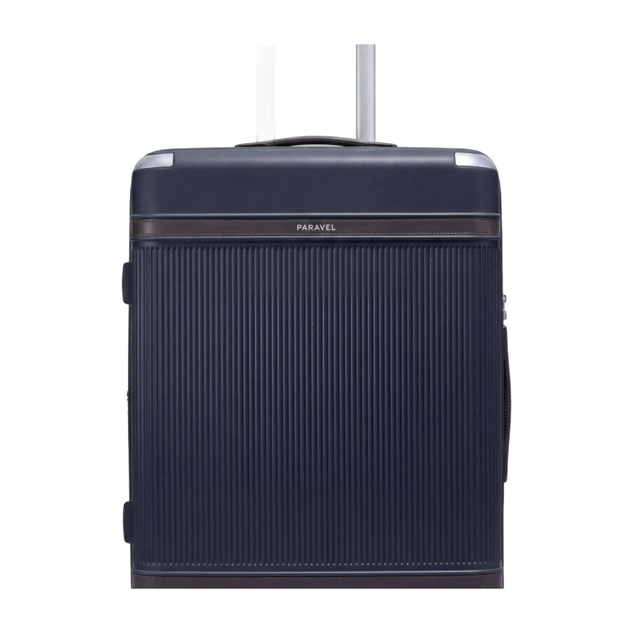 Professional Paravel Aviator Grand 26-Inch Checked Spinner Luggage Suitcase Scuba Navy Detailed