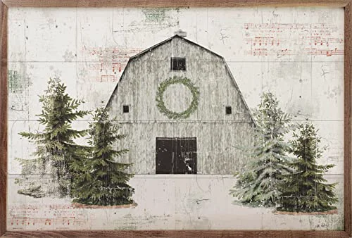 Breathable Kendrick Home Wooded Holiday I Barn By Katie Pertiet Crafted