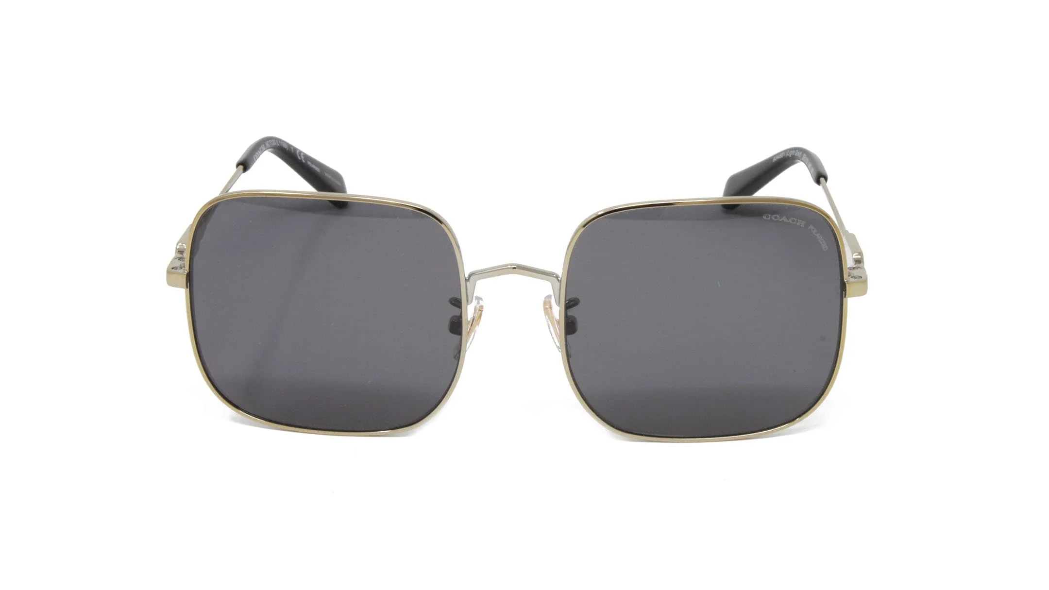 Premium Material Coach Light Gold Square Women's Sunglasses Detailed