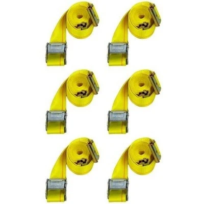 Unique 6 Pack 12Ft Cam Lock Truck Web Cargo Tie Hold Down E Track Strap Trailer Etrack Reusable