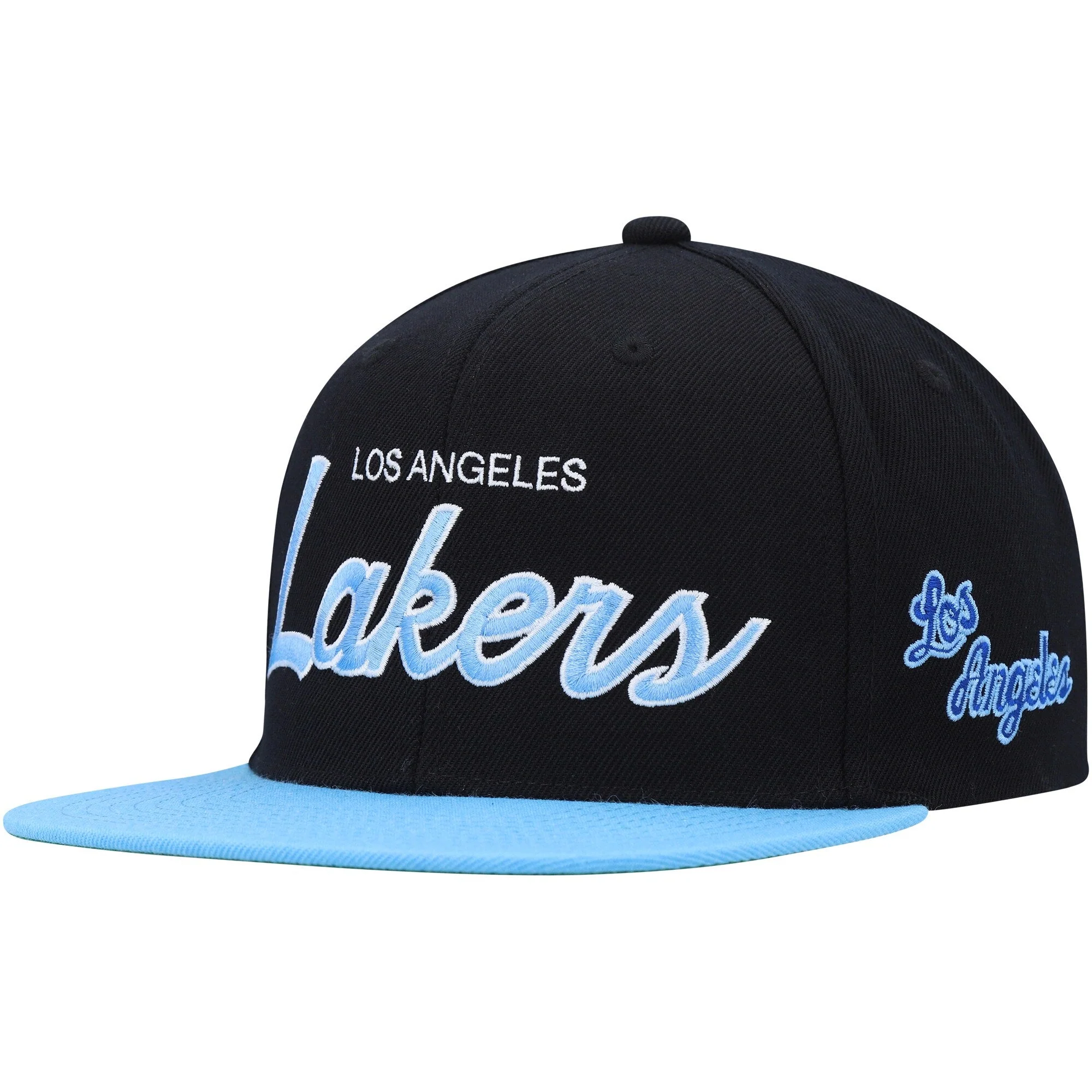Artisan Mitchell Ness Men's NBA Team Script 2.0 Snapback Hwc Lakers Snapback Caps Enhanced