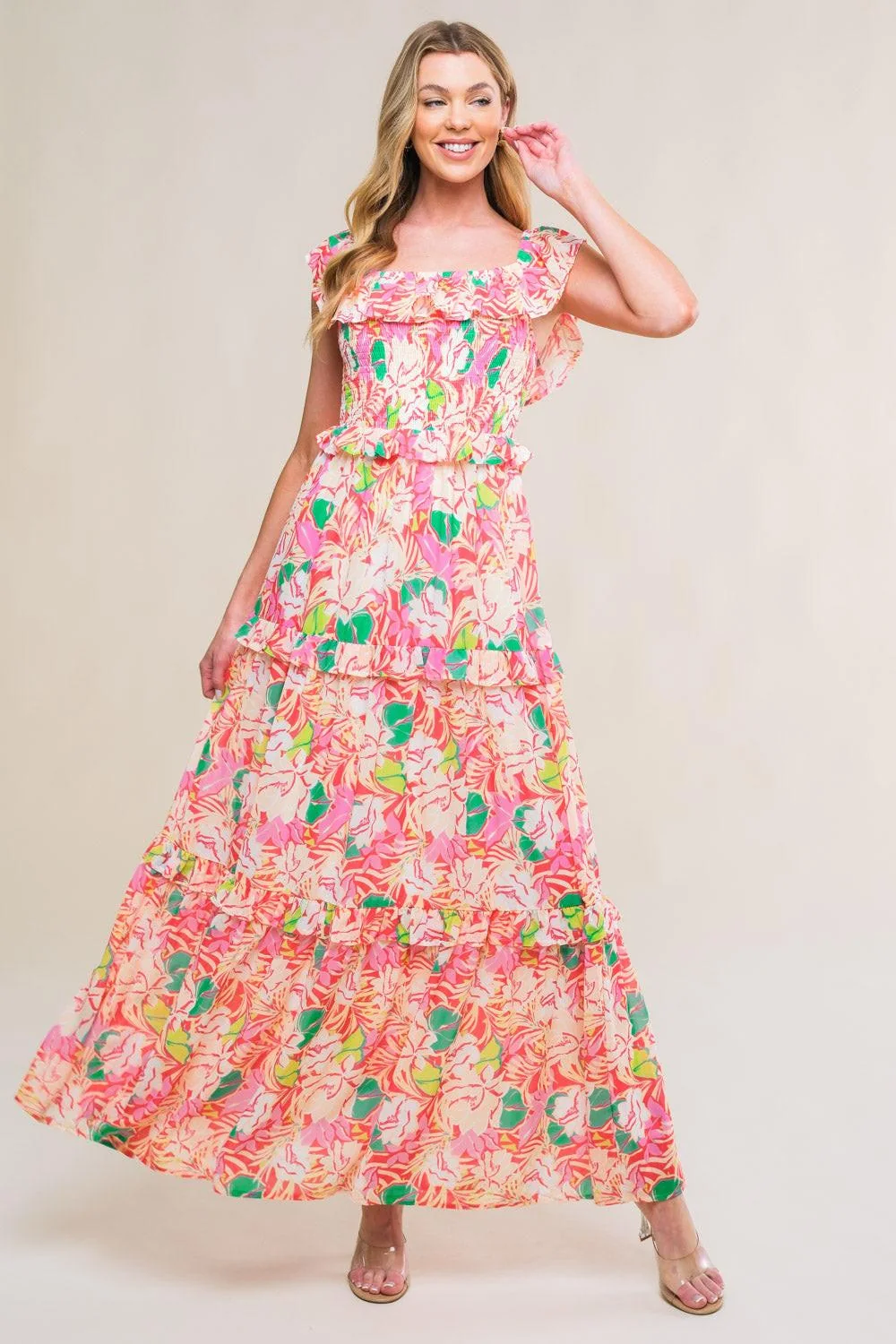 Comfortable Relaxed Charm Woven Midi Dress High-Quality