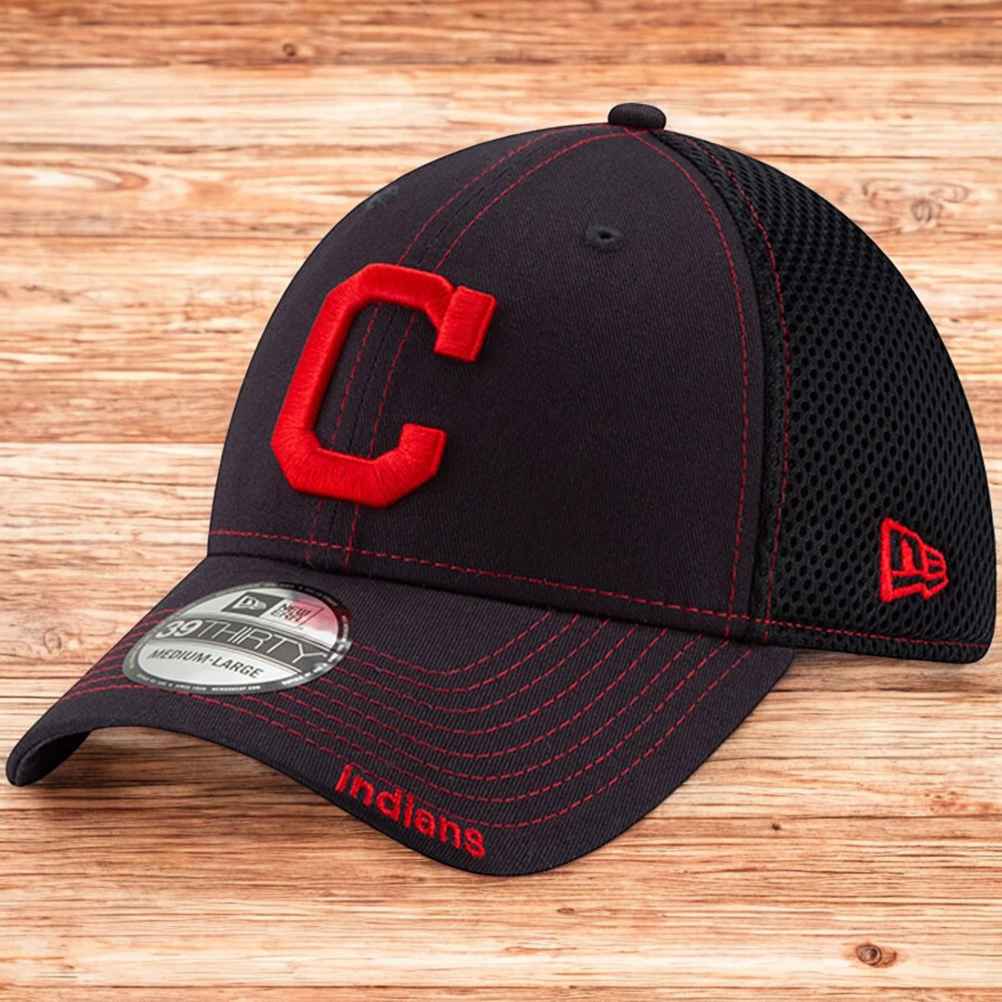 Flexible New Era Men's MLB Cleveland Indians 3930 Classic Team 19 Flex Navy Healthy