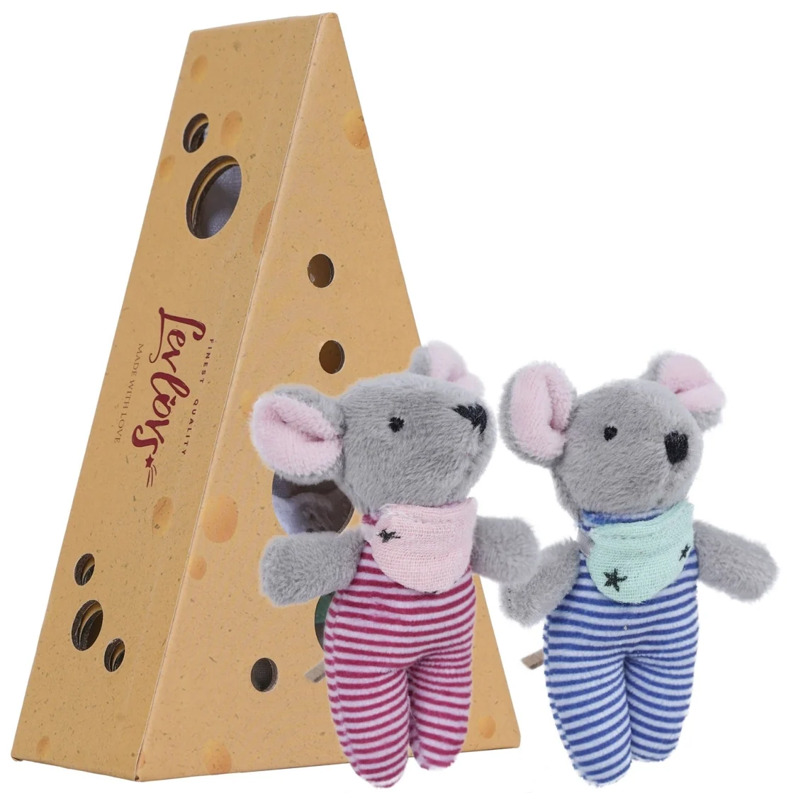 Fine Crafted Levlo Baby Mice in Cheese Box Premium Material
