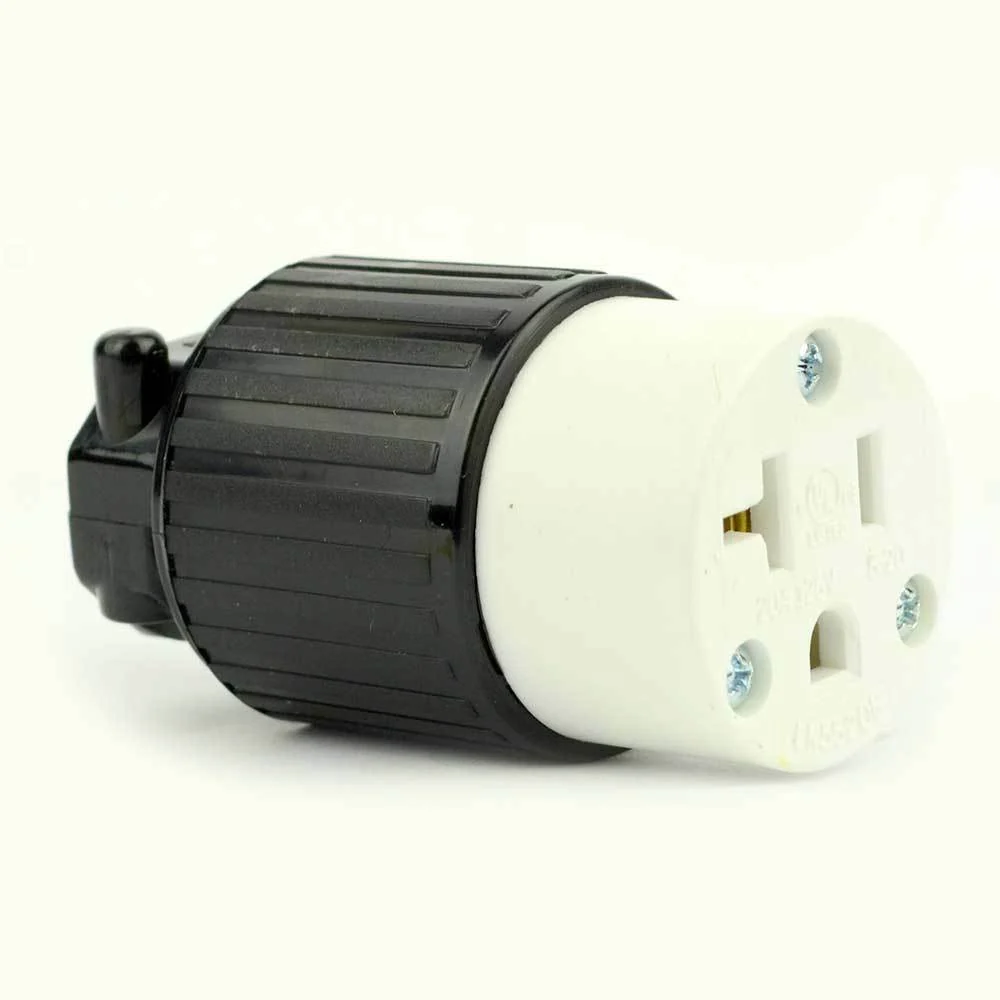 Solid YGA021F-1 20A-125V NEMA 5-20R Straight and Sideways Electrical Receptacle Elegant