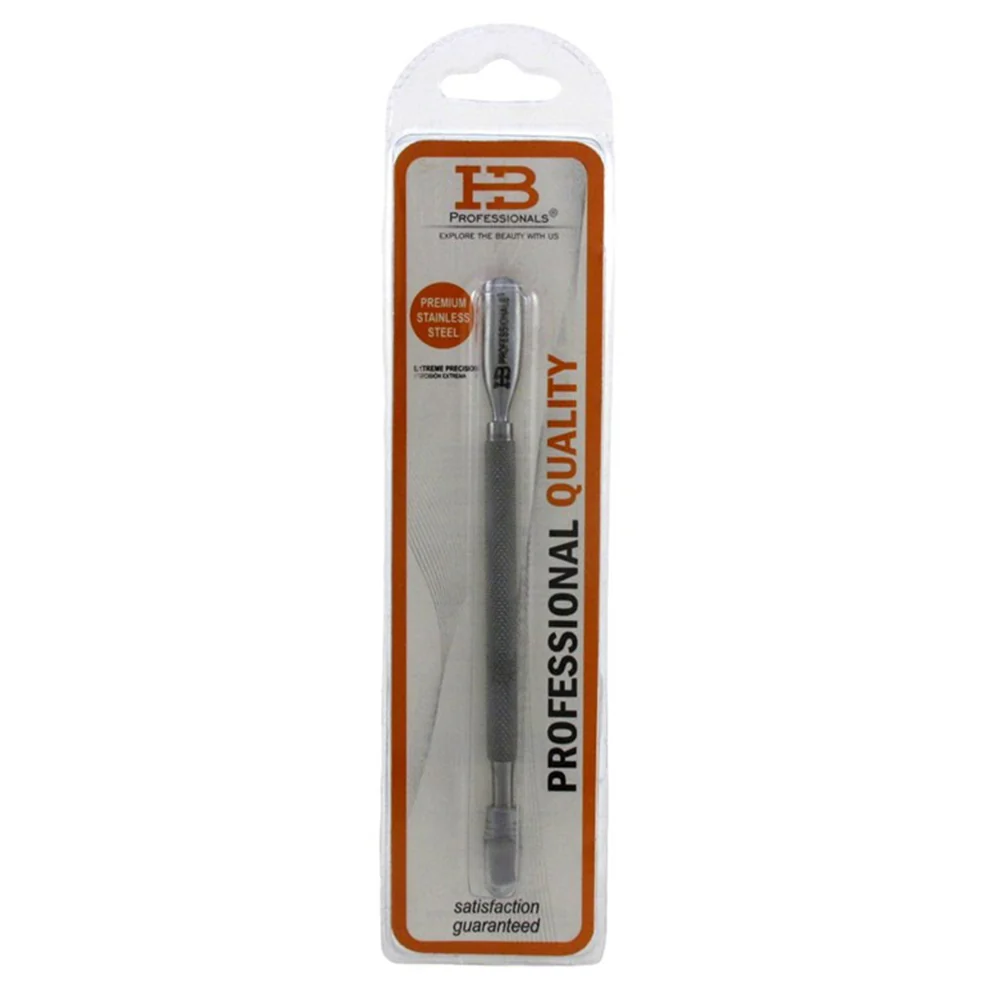 Fashionable HB Professional Cuticle Pusher Dual Ended Premium Stainless Steel Extreme Precision 1Ea