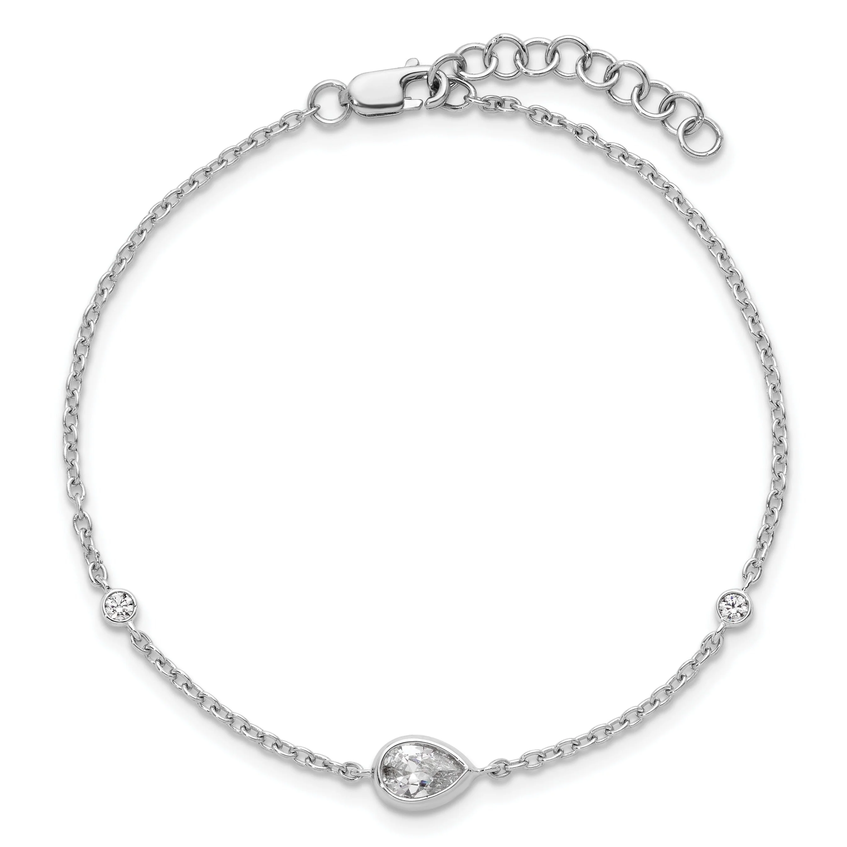 Authentic 14k White Gold 3 8 Carat Lab Grown Diamond Tennis Bracelet High-Grade