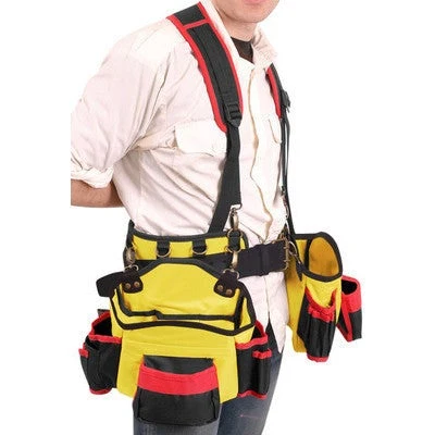 Prestigious Yellow Carpenter Tool and Nail Bag Set Flexible