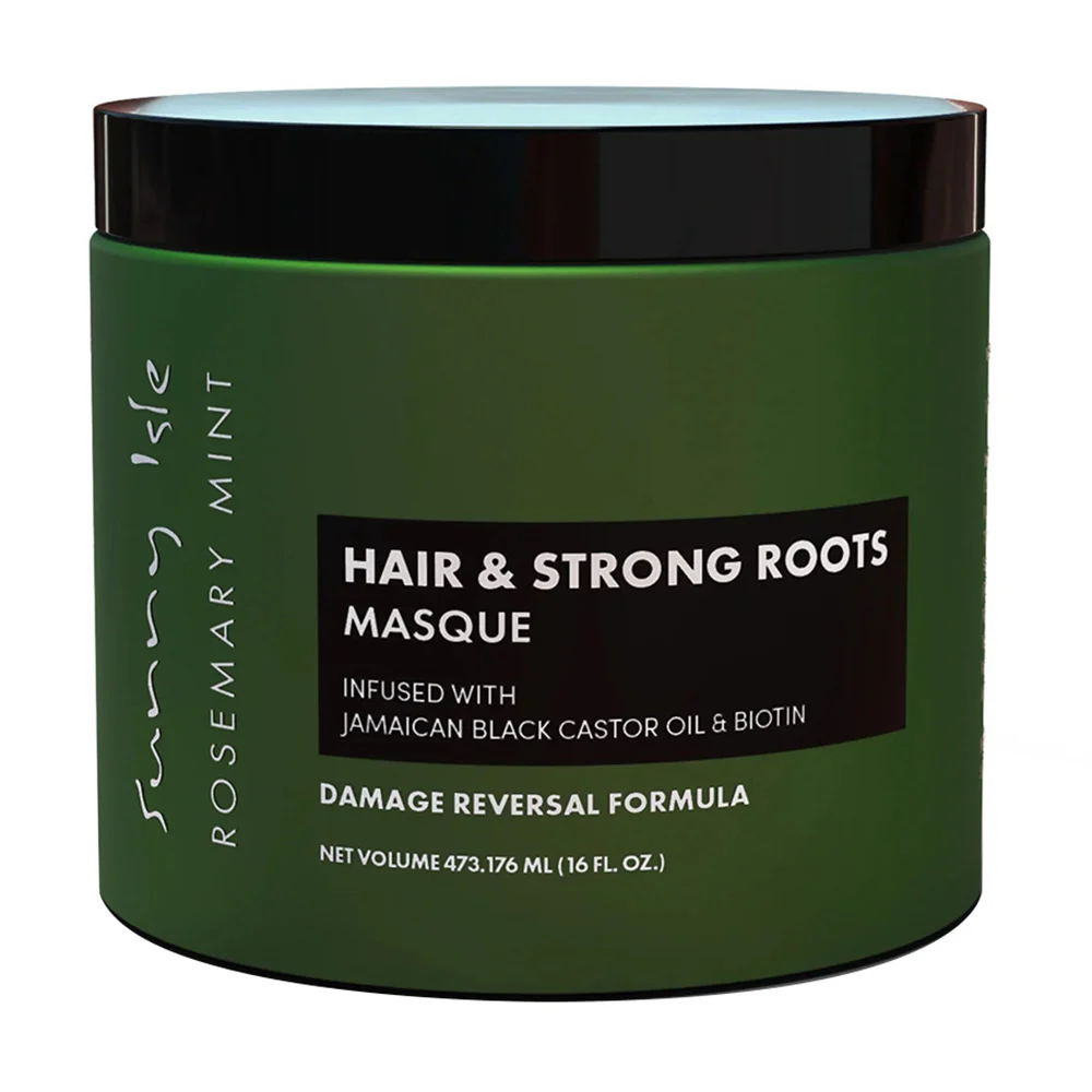 Verified Sunny Isle Rosemary Mint Hair and Strong Roots Hair Masque 16Oz 473.17ml Pure