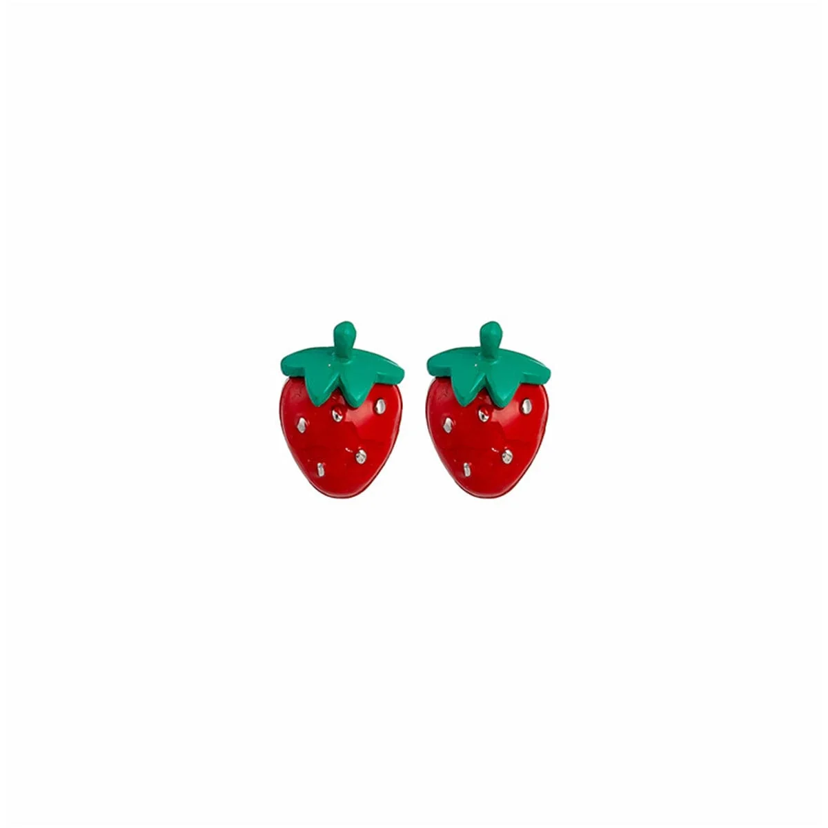 Versatile Red Green Strawberry Stud Earrings Trusted