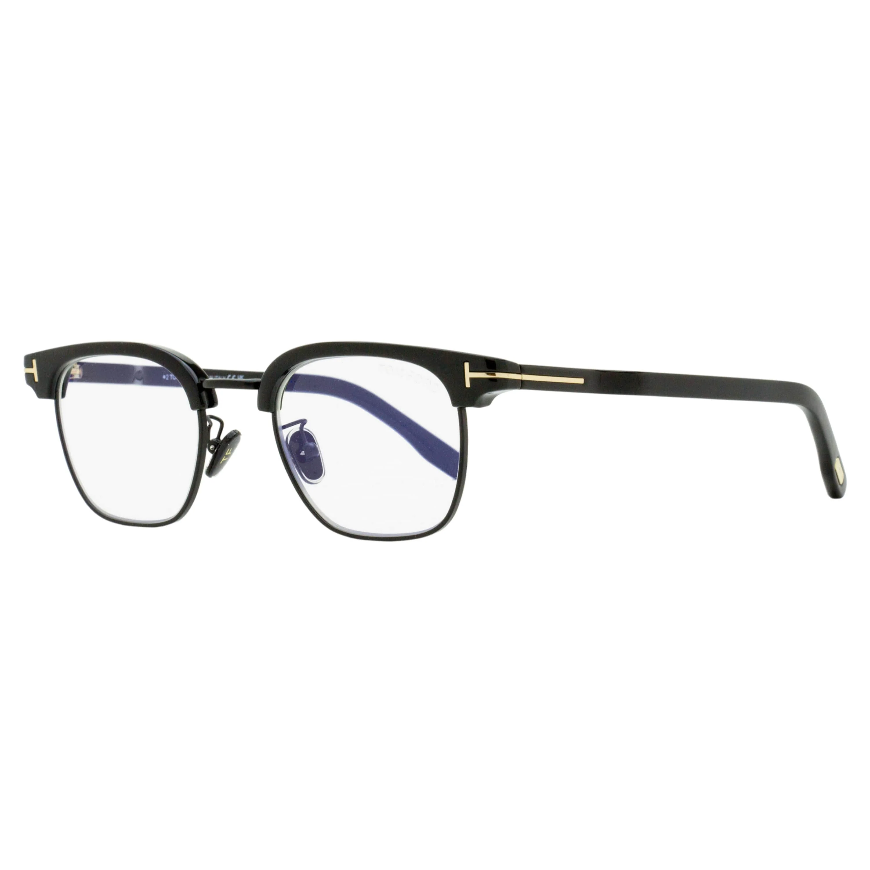 Crafted Tom Ford Brow Line Blue Block Eyeglasses TF5932-D-B 001 Black Gunmetal 47mm Ft5932 Classic