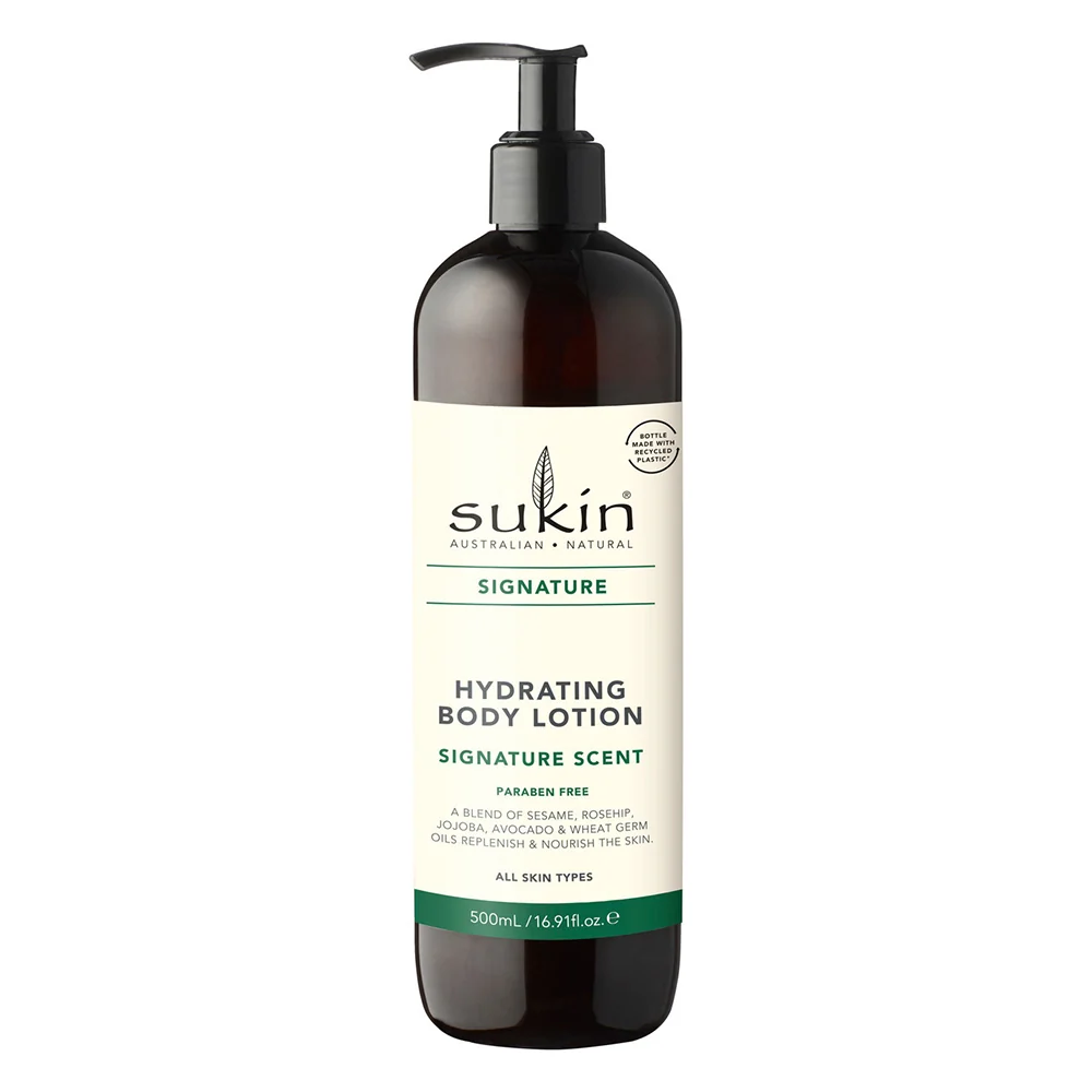 Carefully Designed Sukin Hydrating Body Lotion Pump Signature Scent Enriched with Aloe Vera Soothed and Hydrated Skin Paraben 16.9Oz 500ml Breathable