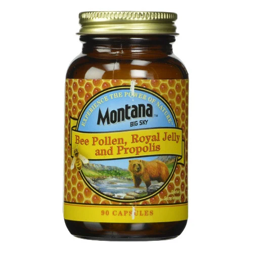 Stylish Montana Bee Pollen Royal Jelly and Propolis Capsules 90 ea Luxury