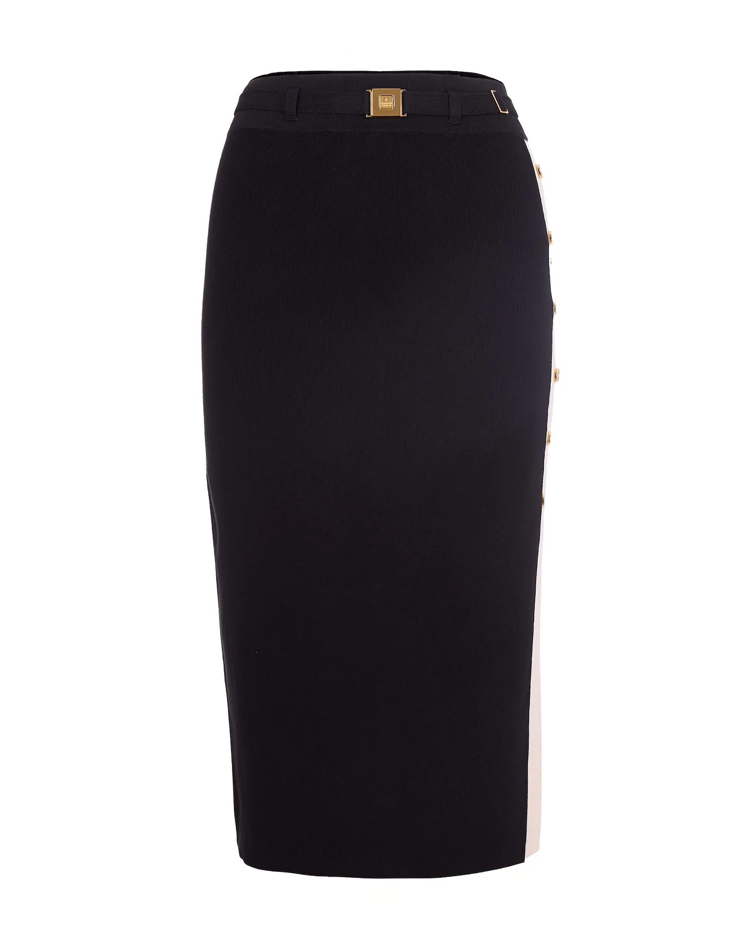 Trusted Skirt Knitted Midi With Viscose Bands Black Butter Clean