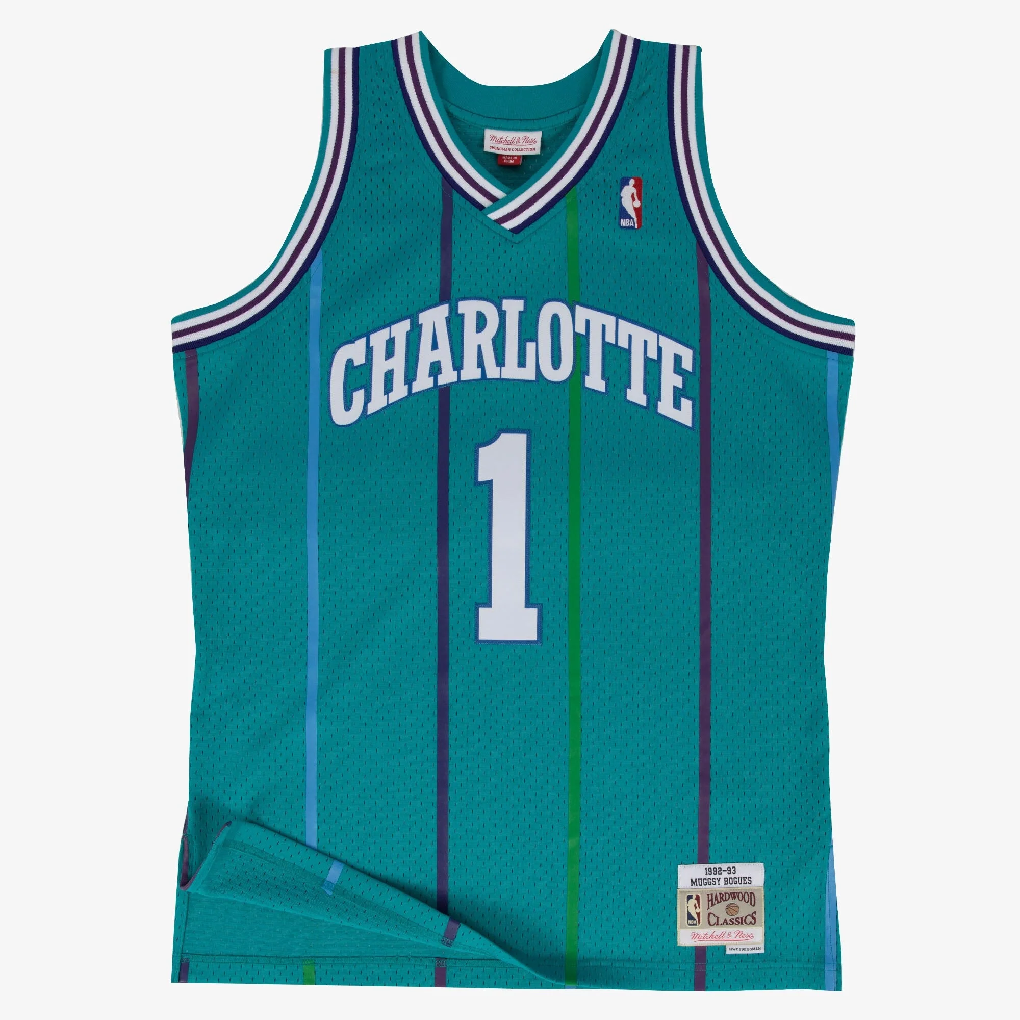 Fine Crafted Mitchell Ness Men's Road Jersey Hornets 1992 Muggsy Bogues Eco-Friendly