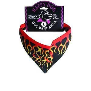 Powerful Flames Bandanna Collar for Medium Sized Dog Pet Cooler Green