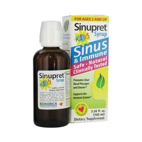 Expertly Made Sinupret Kids Sinus And Immune Support Syrup - 3.38 Oz Genuine
