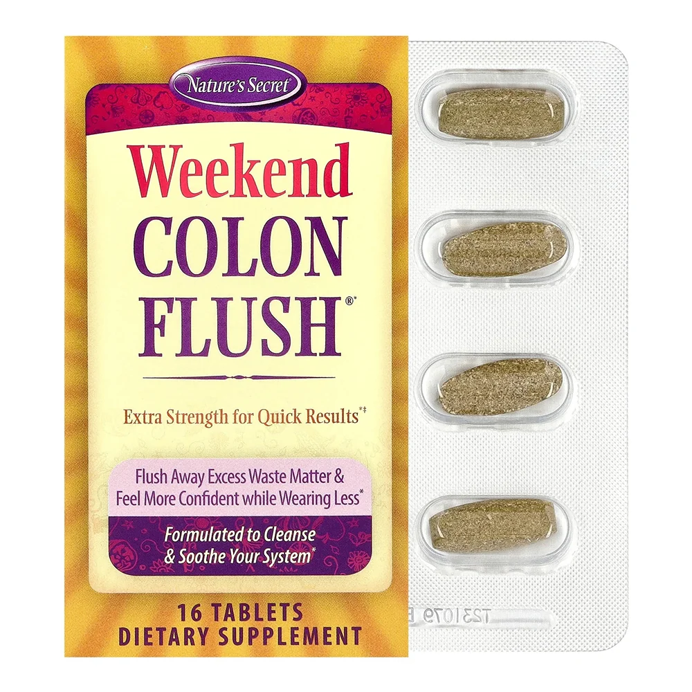 Elite Natures Secret Weekend Colon Flush Formulated to Cleanse and Soothe Your System Tablets 16Ea Reliable