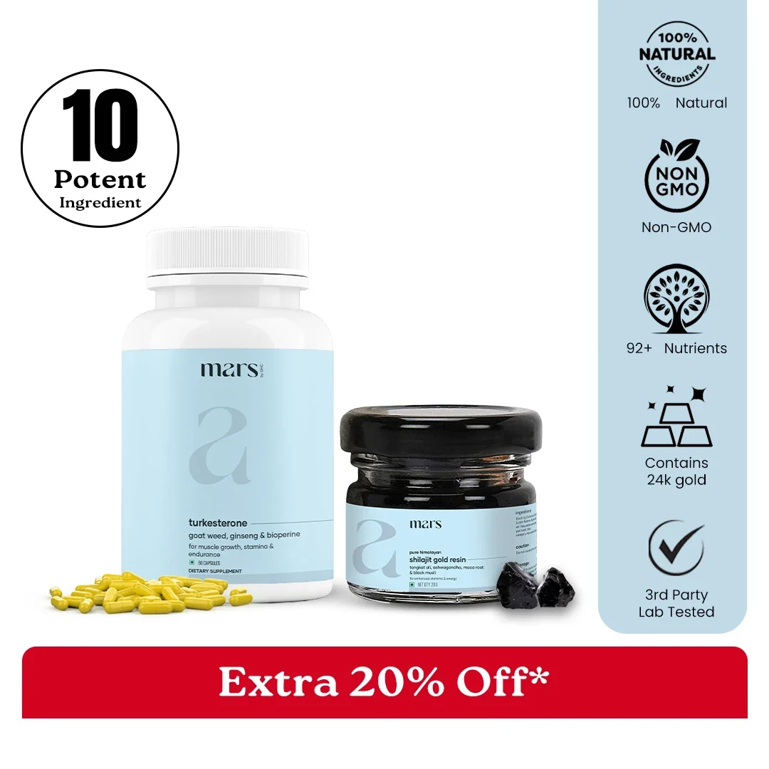 World-Class Mars T-Levels Boost Combo - Potenziato da Shilajit Gold Resin e Turkesterone Innovative