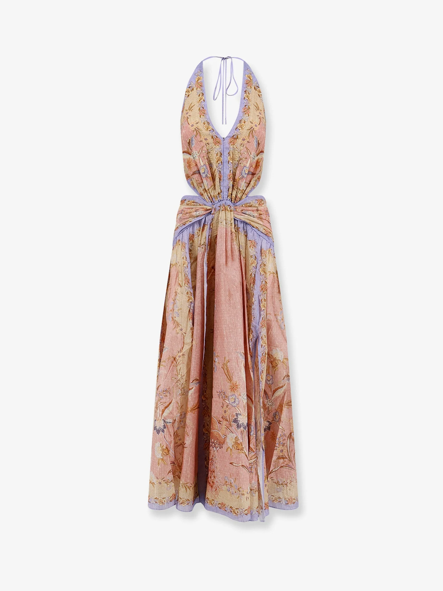 Crafted Long Dress Indra Pink Cotton-Silk Exclusive