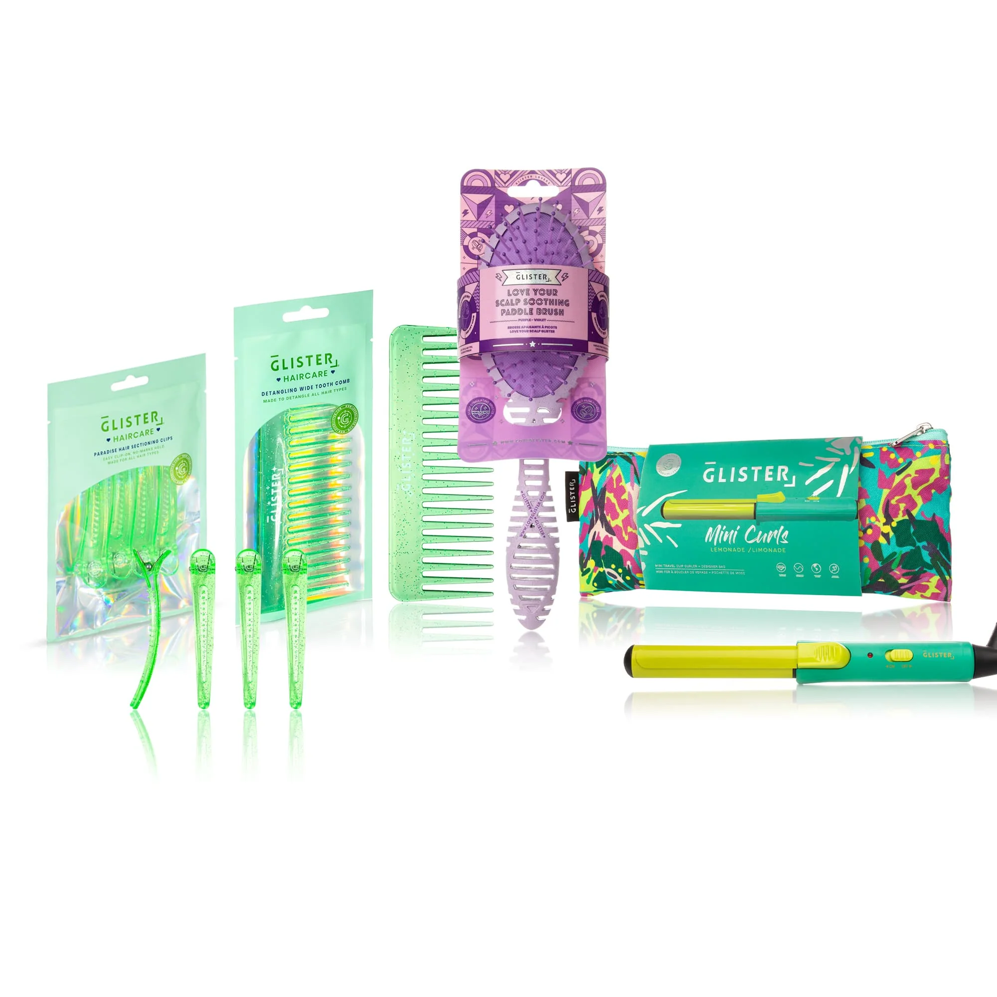 Original Glister Travel Hair Styling Tool Set Clean