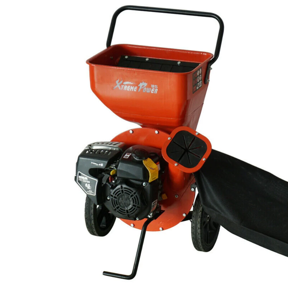 Top-Quality Powerful Gas Powered Tree Wood Chipper Shredder 196cc High-Performance