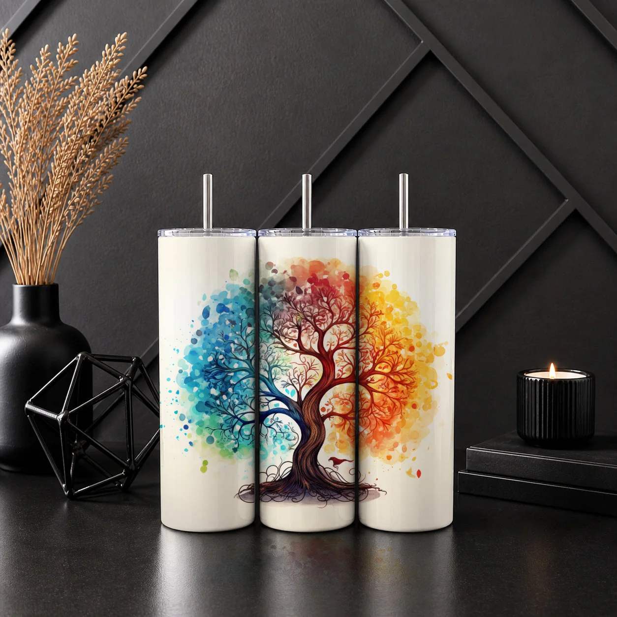 Sustainable Tree of Life Panorama Stainless‑Steel Tumbler — Sip Society USA Carefully Designed