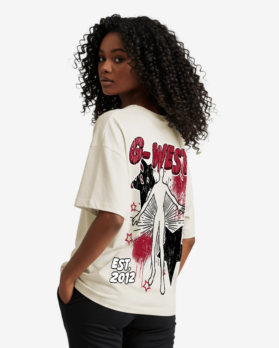 Classic G West Womens Oversized Dazzling Dynamo Tee Eco-Friendly