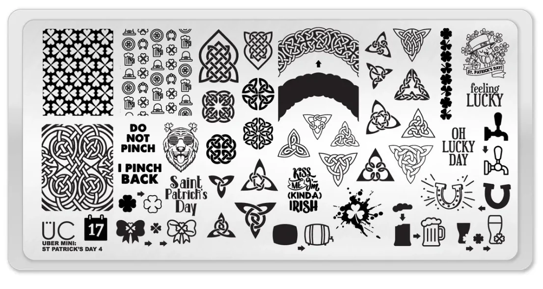 Authentic St Patrick's Day 4 - Uber Chic Mini Stamping Plate Dependable