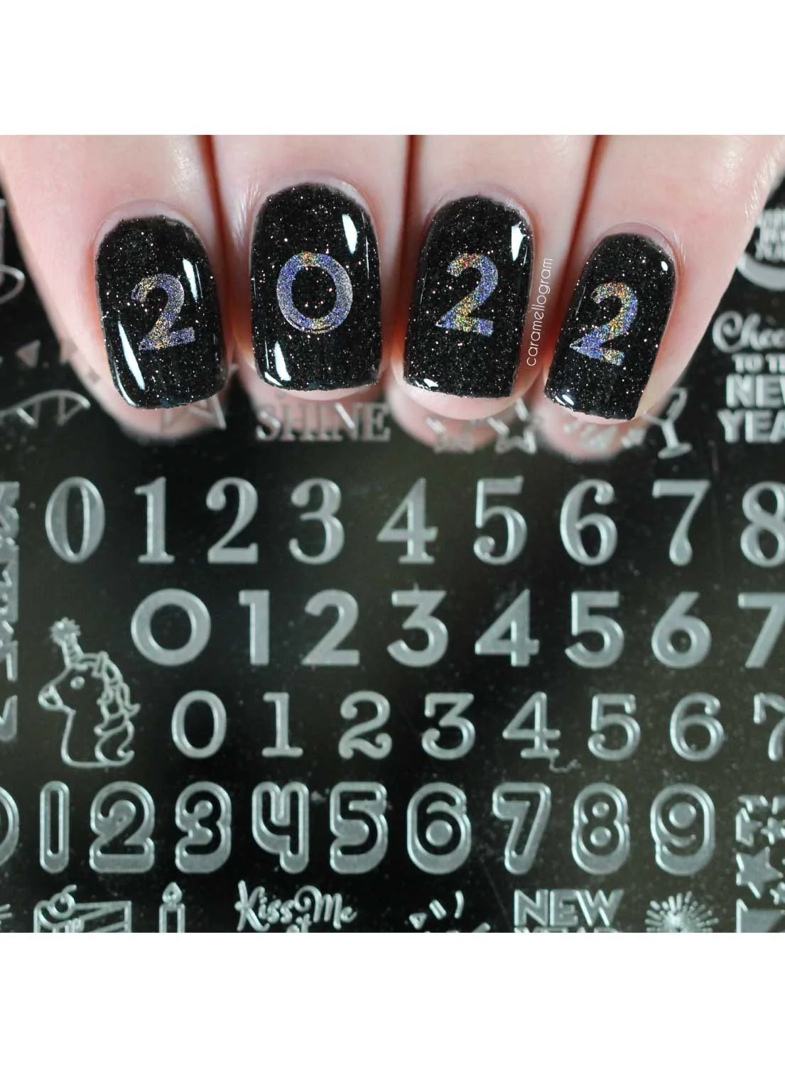 Dependable New Year New Digits Uber Chic Stamping Plate World-Class